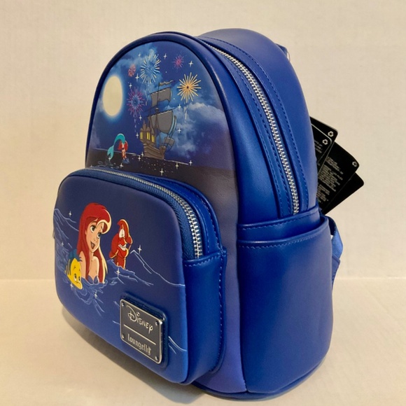 Ariel Loungefly Backpack Glows and lights up! NWT - Picture 3 of 4